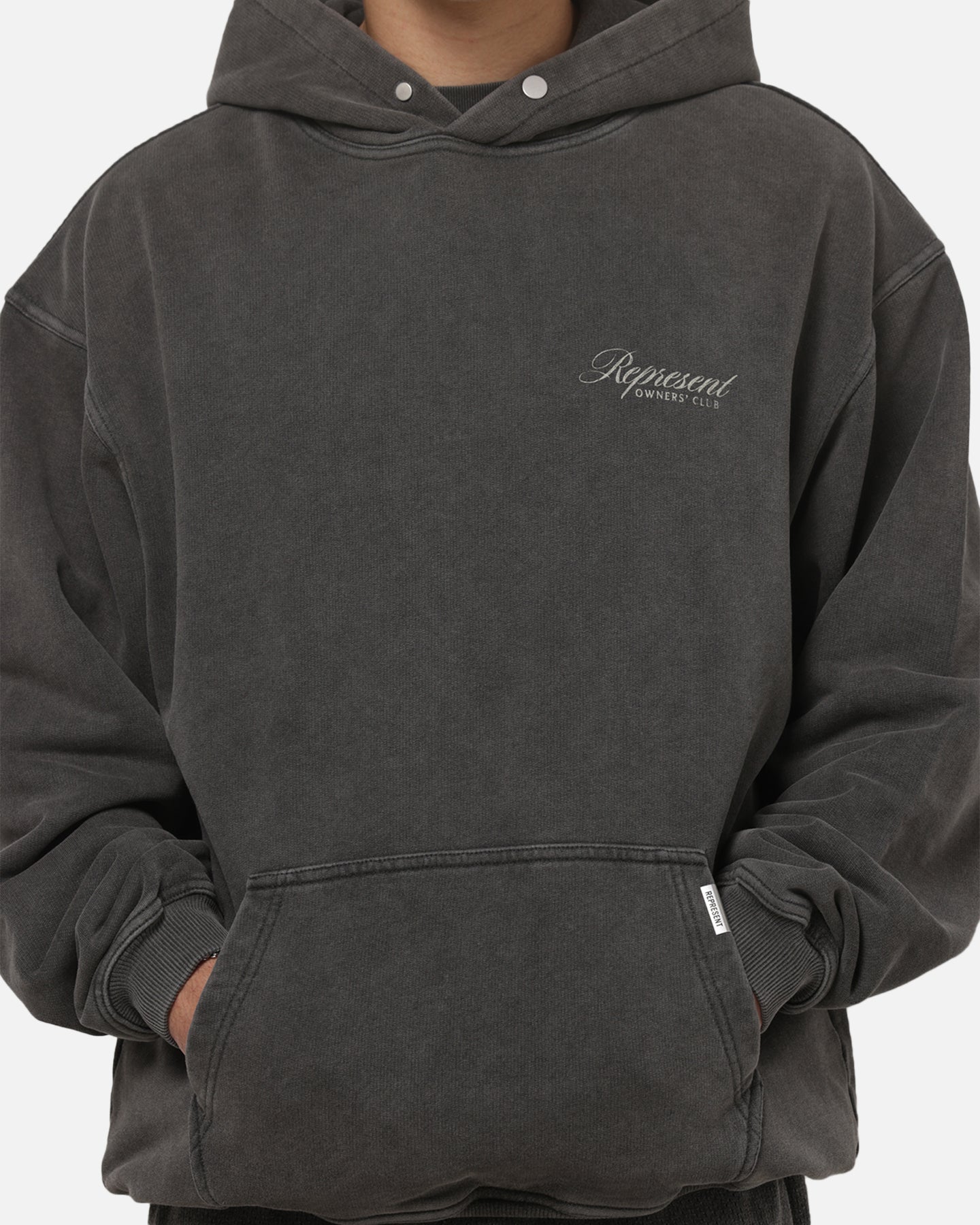 Represent Owners Club Script Hoodie Vintage Grey