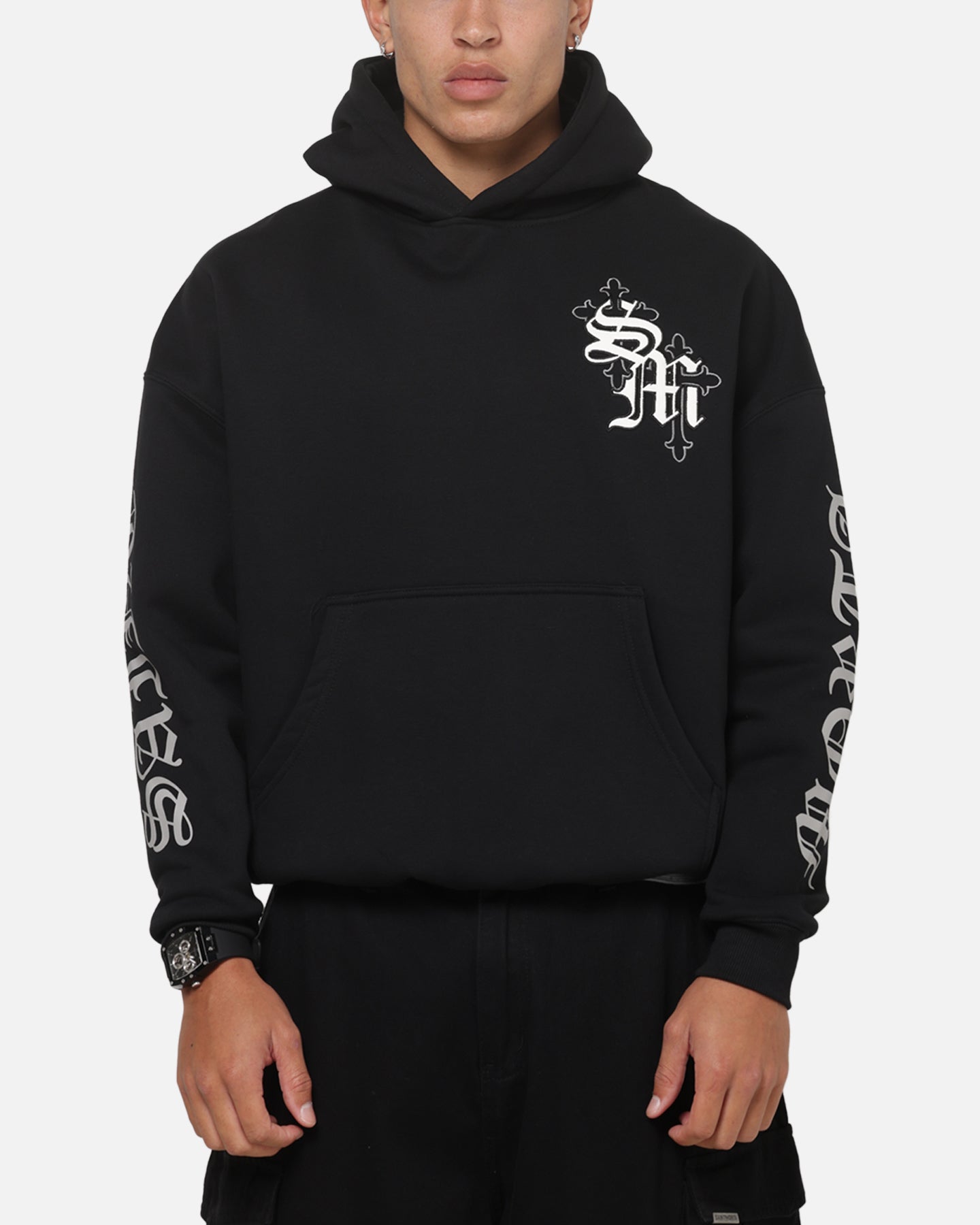 Saint Morta Alter Boxy Hoodie Black