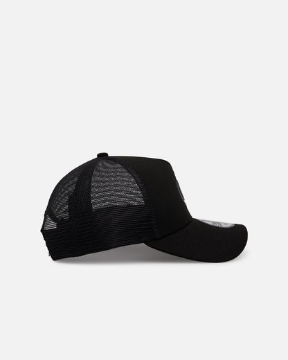 New Era X Culture Kings 9FORTY A-Frame Trucker Snapback Black/Black