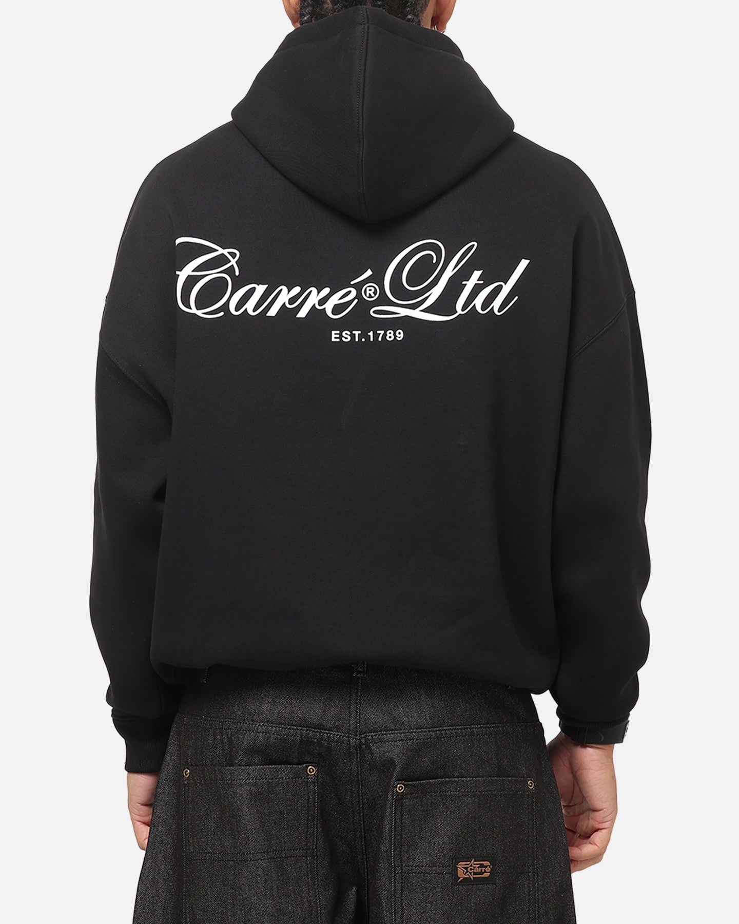 Carre Mini Script Hoodie Black