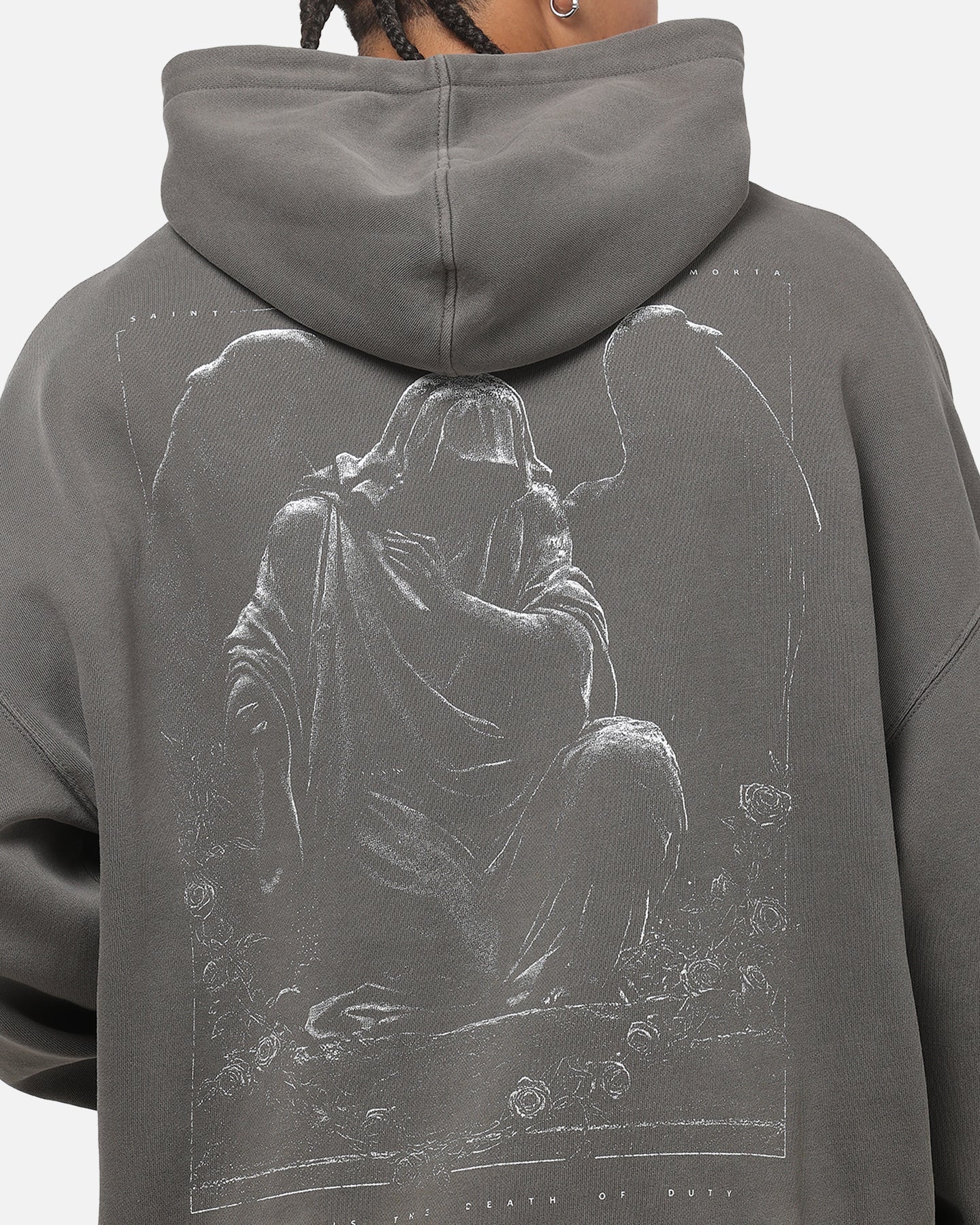 Saint Morta Divine Duty X Hoodie Washed Charcoal