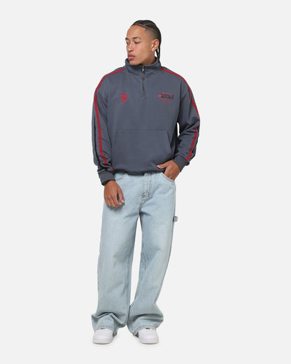 Carre Footie 1/4 Zip Crewneck Vintage Navy