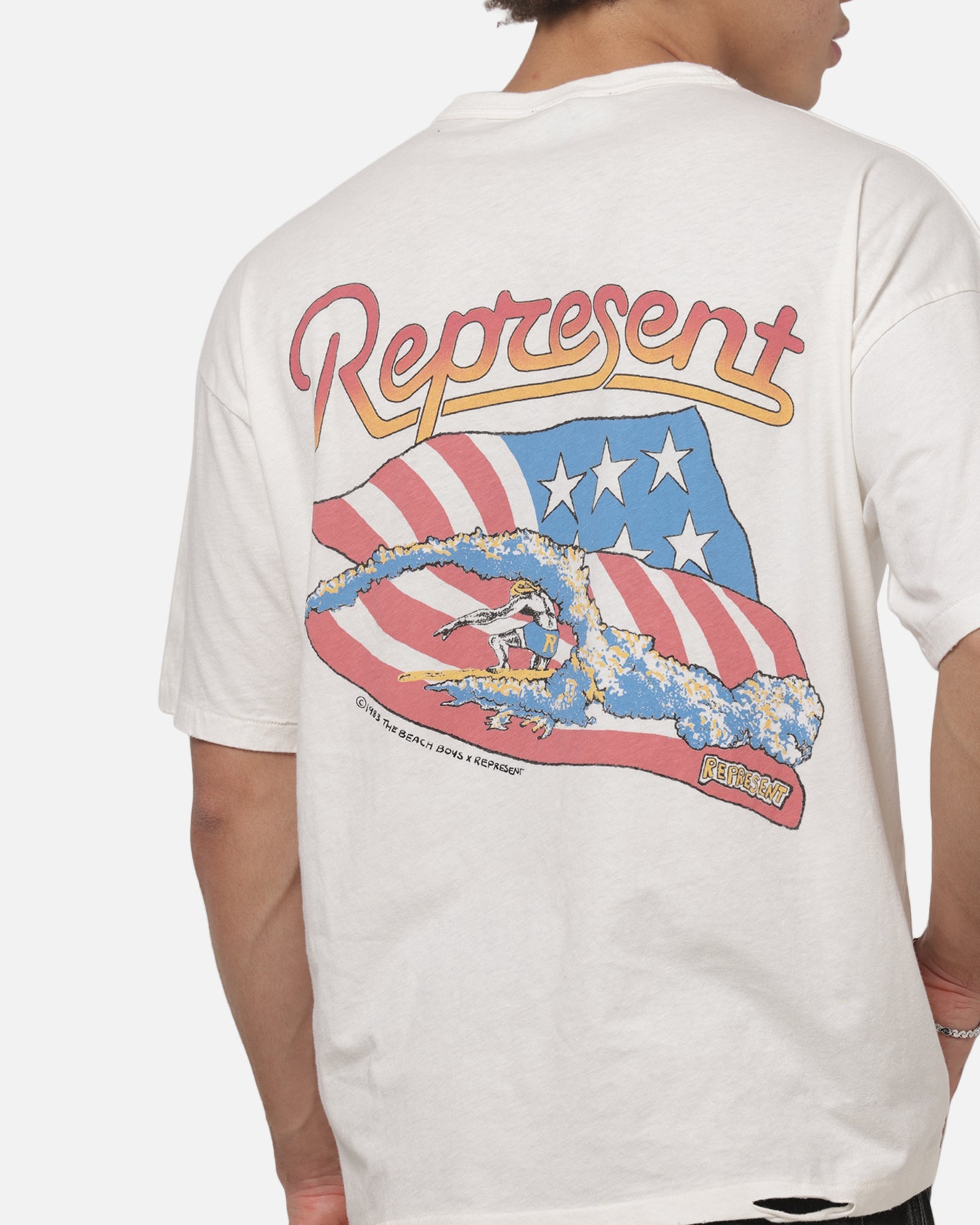 Represent Beach Boys Americas Band T-Shirt Flat White