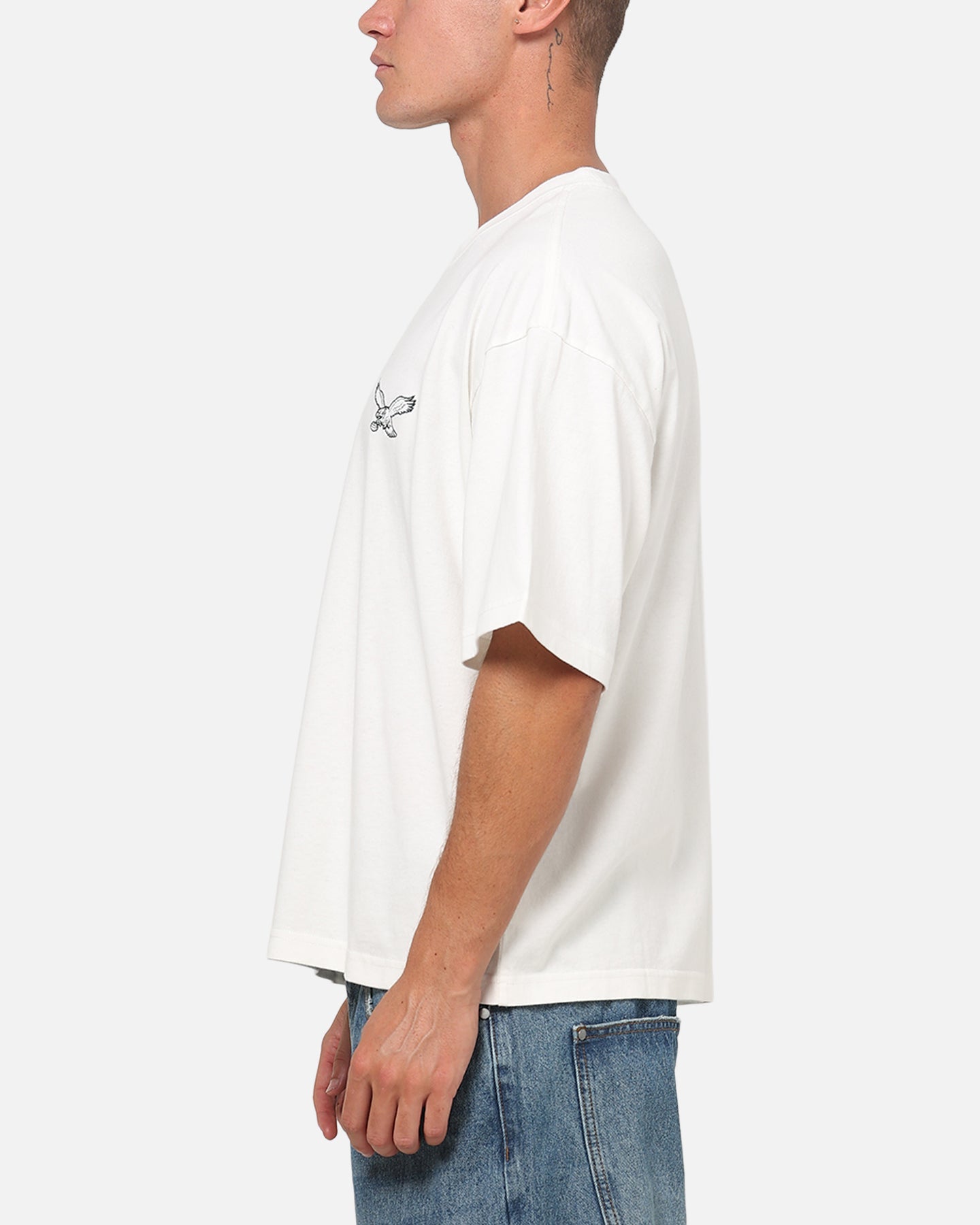 Mitchell & Ness Philadelphia Eagles Star Script Boxy T-Shirt Vintage White