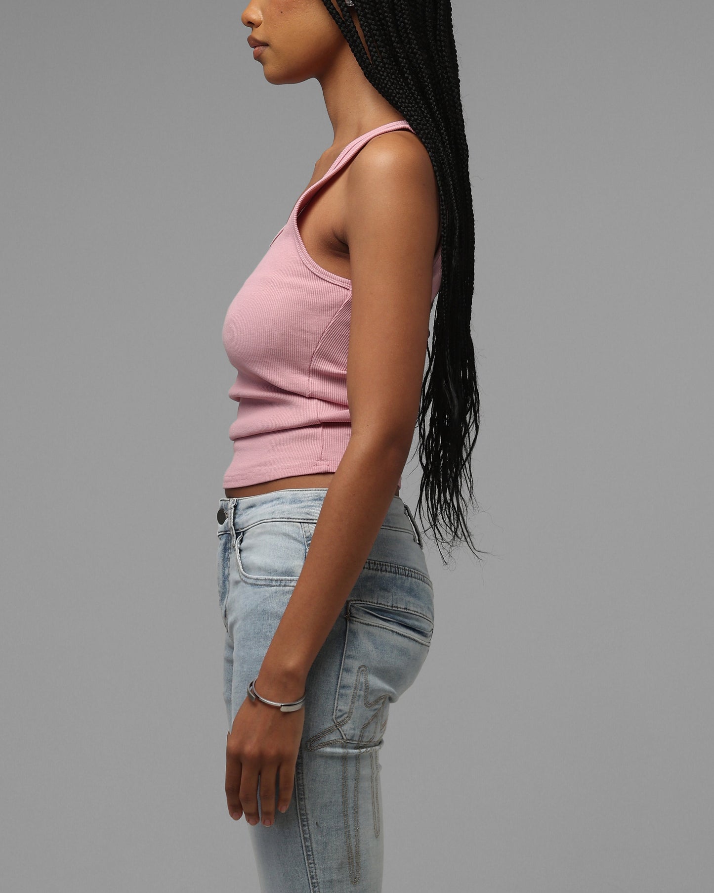 Loiter Women's Hybrid Scoop Neck Tank Dusty Pink