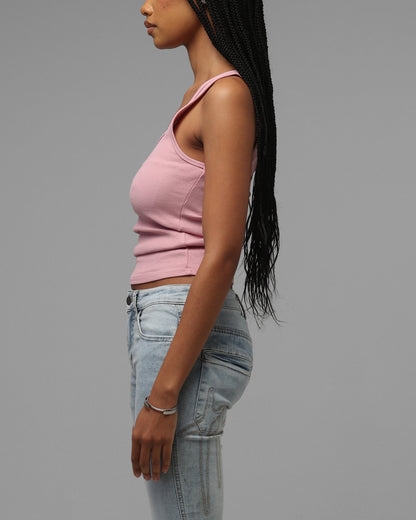 Loiter Women's Hybrid Scoop Neck Tank Dusty Pink
